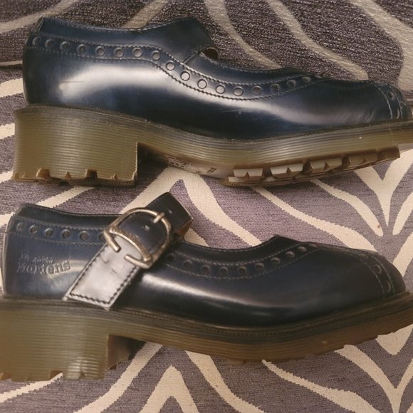 Blue Dr. Martens MIE Vintage Brogue Detail Mary Janes SIZE UK 5 US 7 - Picture 13 of 16